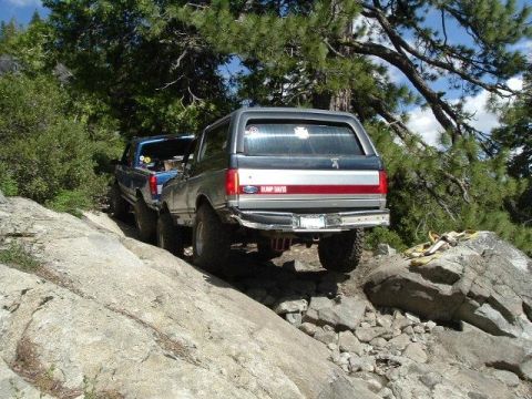 1989 Ford Bronco - another shot of me and bill up the hard part of cadillac