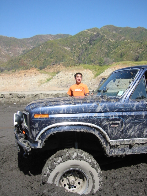 1985 Ford Bronco - little brother Albert standing next to the bronco. hes 5'7"