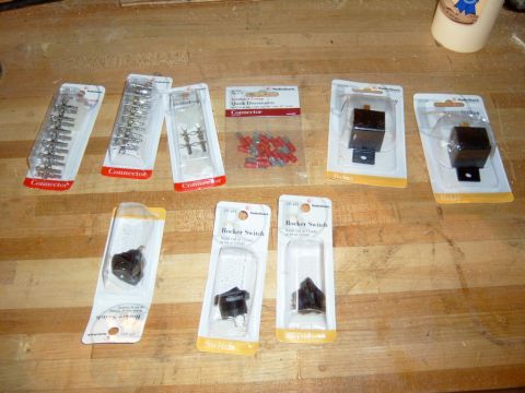 1995 Ford Bronco - Went to Radio Shack for some goodies. Even though they only had 3 of the 6 switches I need
