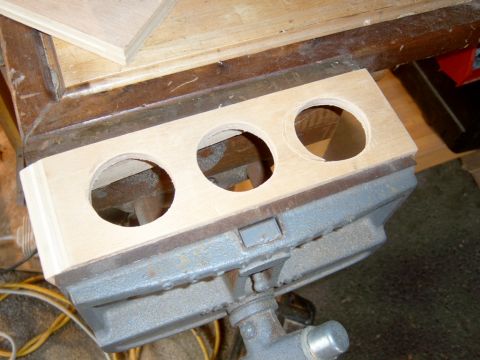 1995 Ford Bronco - Cutthe holes for the gauges. Made one boo-boo.