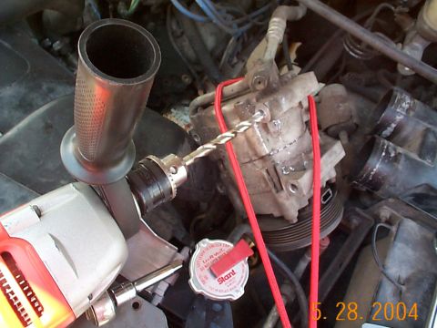 1992 Ford Bronco - I located a bit that would allow me to ream the holes out to the appropriate size. Basically I just matched the diameter of the bolts with…