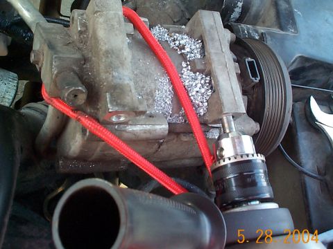 1992 Ford Bronco - These aluminum shavings will go everywhere so be careful you don't get them into your airbox or throttle body.