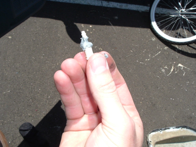 my previous method of a tranny breather had fallen off, so i needed to get a male adapter to fit inside the tranny's hole.