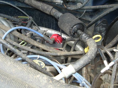 1989 Ford Bronco - all done. the coil install istelf took about 15 minutes. i also pulled the plugs to see how they were burning and opened up the gaps to .05…