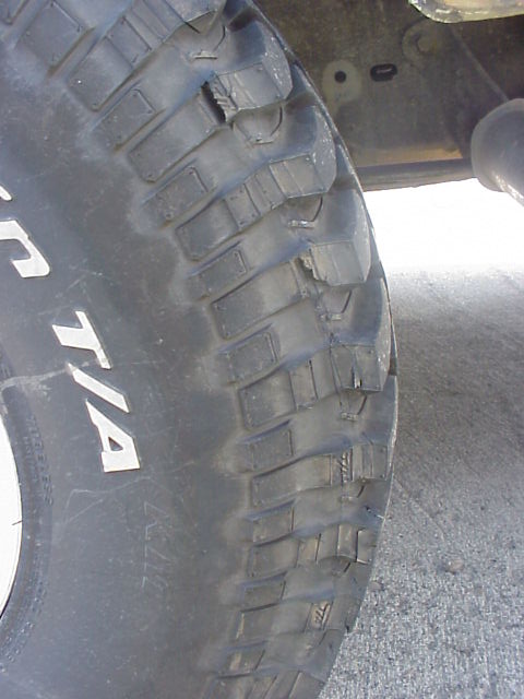1989 Ford Bronco - BFGoodrich All-Terrain T/A tire tread detail.