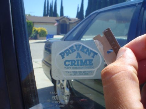 1993 Ford Taurus - removing the sticker 1