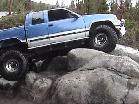 1997 Chevrolet C/K Pickup - just getting my front tires up the first ledge just to sit in a puddle of water