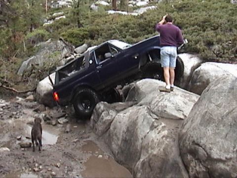 1997 Chevrolet C/K Pickup - Damon gettng up the first ledge on Soup bowl