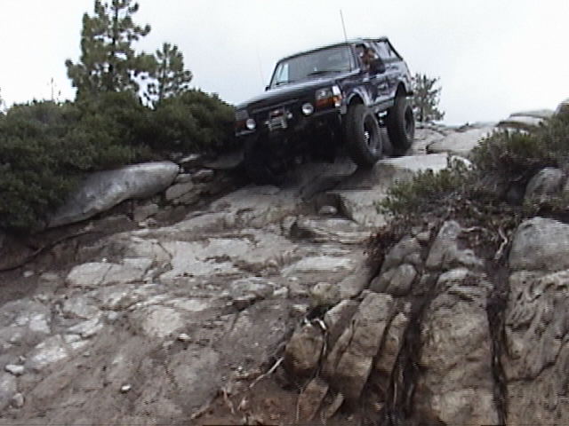 getting to the first drop off.  Remember he has 40's so gives you a idea of the drop when he is already nose down