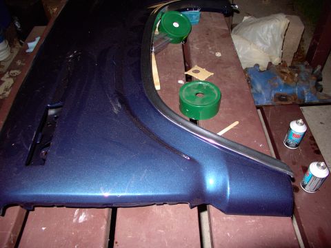 1986 Ford Bronco - Think I'm going away from the Eddie Bauer tan for a while and try these chrome fender trim pieces and see how it looks just blue and chrome…