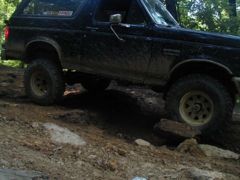 1988 Ford Bronco - This 1988 Ford Bronco is navigating a rocky, off-road path.