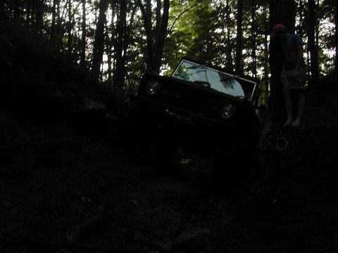 1988 Ford Bronco - This 1988 Ford Bronco navigates a challenging off-road path.