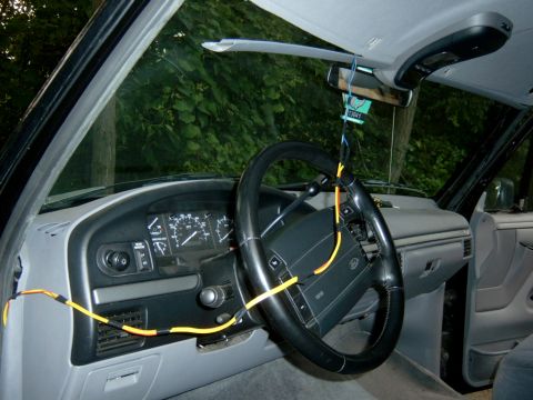 1995 Ford Bronco - I ran all the wires down the driver side cause i already had some on the passenger side for my alarm system. I grounded the whole thing to…
