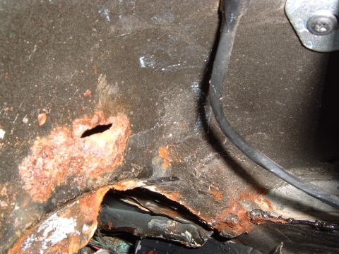 1993 Ford Bronco - driver side rear speaker hole