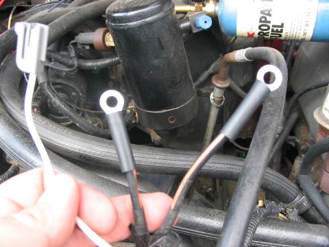 1989 Ford Bronco - The ends of the wires (bottom set) ready for soldering and shrink wrap