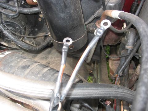 1989 Ford Bronco - The two power wires...soldered, shrunk and ready to go!