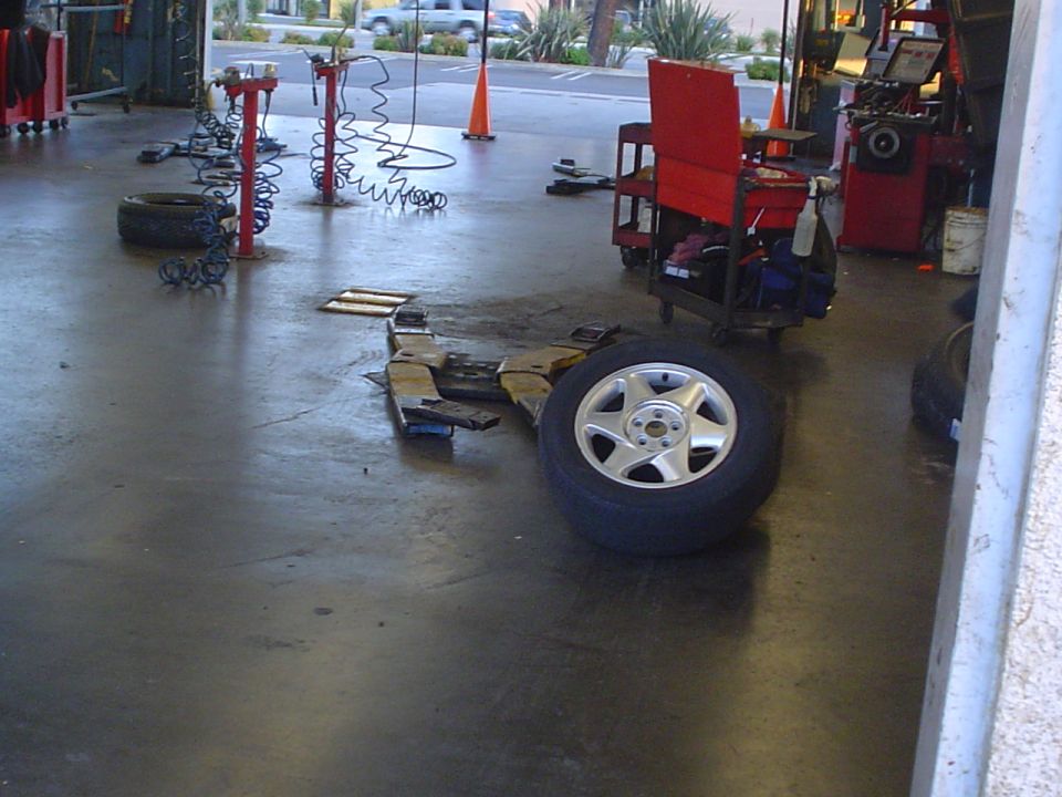 Ahh.. An SHO wheel just strewn about.. that's not good.