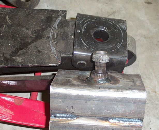 The saddle is retained with a bit of a D44 pinion that drops into the jack, then hand-tighten the pinion nut on the underside.  See, D44's are good for lots of things!