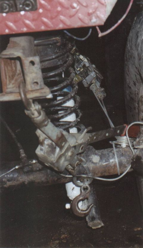 1980 Ford Bronco - Willys: Had to get creative to get it home, sort of a cable Z-Link suspension