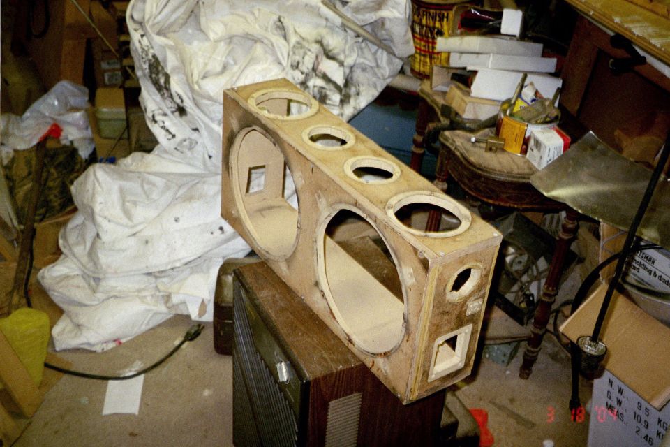 My old box that a friend gave to me with the speakers pulled out.