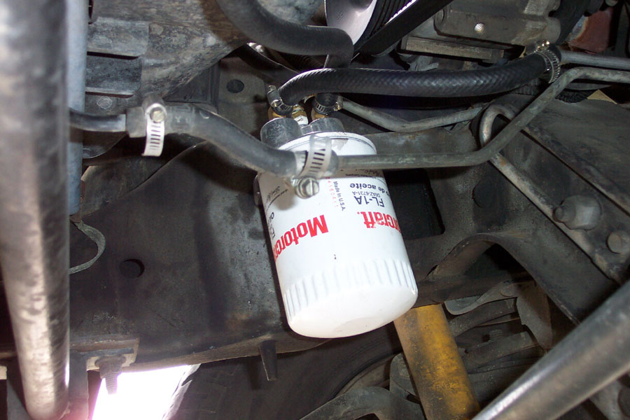 The transmission filter from the bottom.