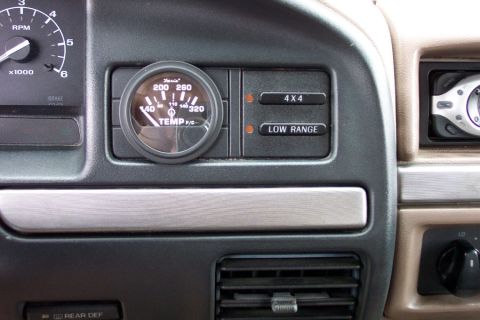1992 Ford Bronco - This is the transmission fluid temperature guage that comes with the Permacool kit. It usually isn't very exciting; it stays below the bott…