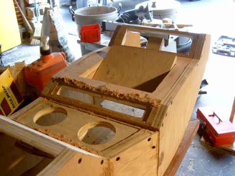 1995 Ford Bronco - Started with some wood putty. Soon to come LOTS of sanding.