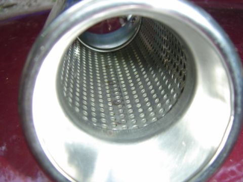 1986 Ford Bronco - 3a Racing exhaust tip. End-view.