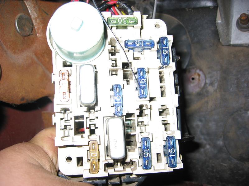 Front of fuse panel.