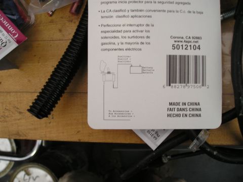 1996 Ford Bronco - The packaging for an electrical component is shown, product information and a diagram.