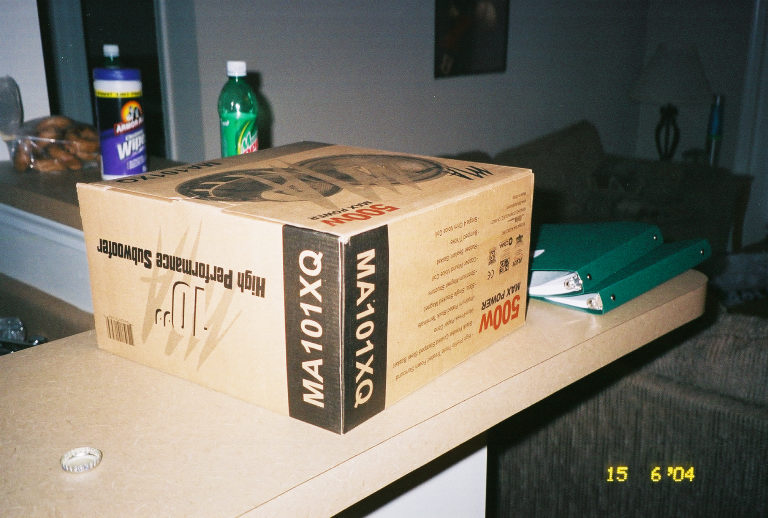Box for a 10-inch MA101XQ subwoofer with 500W max power
