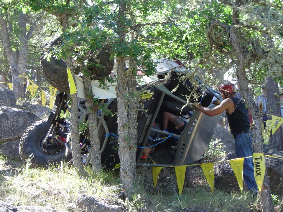 As soon as we showed up to the event the first thing we saw was a rollover...one of many for the day