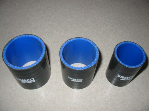 1993 Ford Taurus - Set of three SAMCO SPORT silicone hoses with blue inner lining.