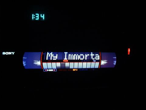 1993 Ford Taurus - Relocated Sony CDX-M610 in the dark