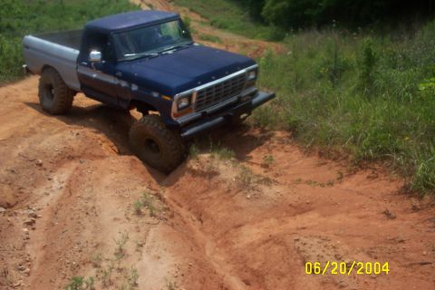 1979 Ford F-150 - This 1979 Ford F-150 navigates a challenging off-road course, its capabilities.