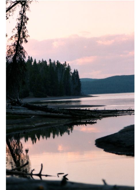 1992 Ford Bronco - Sunset at Yellowstone Lake.