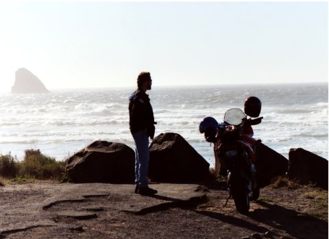 1992 Ford Bronco - Oregon Coast just as sun is setting.