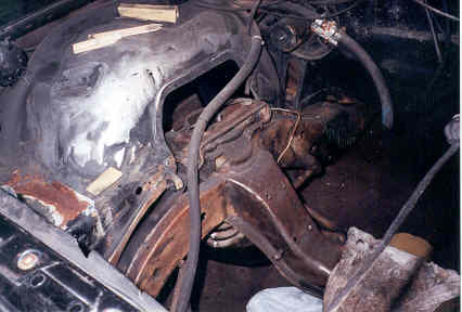 1967 Ford Galaxie - working on the engine compartment