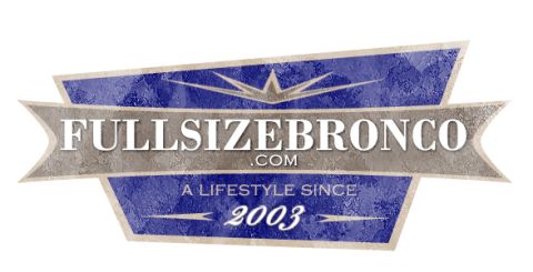 1979 Ford Bronco - This is a logo for Fullsizebronco.com, indicating a lifestyle established in 2003.