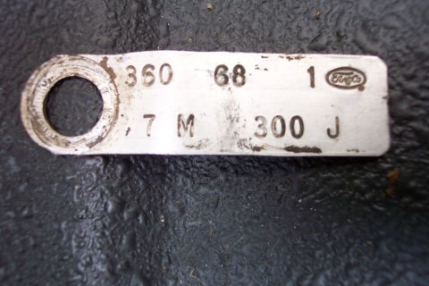 1968 Ford F-100 - Here's the tag that was on the engine when I bought the truck.