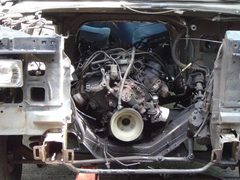 1989 Ford Bronco - We cut the core support to make room...pretty much ready.