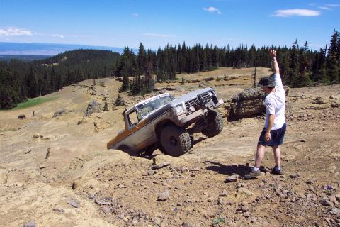 1996 Ford Bronco - Tony Making it to Top of Moon Rocks. (6/26/2004)