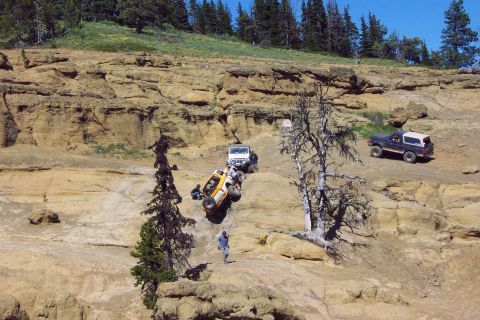 1996 Ford Bronco - Tony Slipped Into the Notch at Funny Rocks. (6/26/2004)