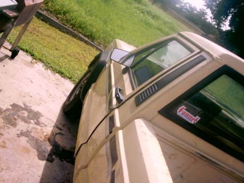 1980 Ford Bronco - Side view of a 1980 Ford Bronco, showing the door, window, and a Summit Racing sticker.
