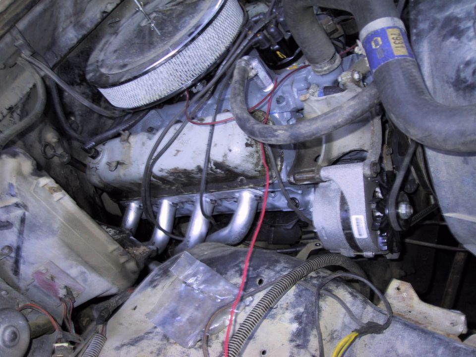The clean engine.  Was in to big of a hurry to clean and repaint the valve covers, that will come later.