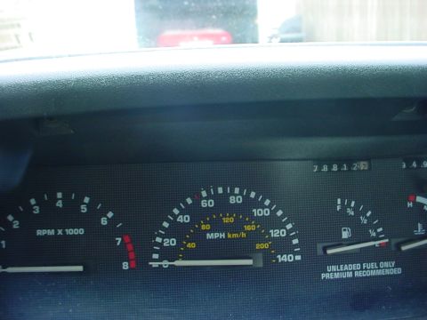 1973 Ford Ranchero - The dashboard displays gauges including a speedometer, tachometer, and fuel gauge, with the odometer reading 28,812.