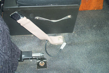 1996 Ford Bronco - driver's seat fully forward to show location
