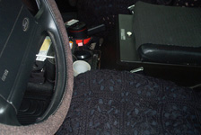 1996 Ford Bronco - again, fully forward to show front of console's location