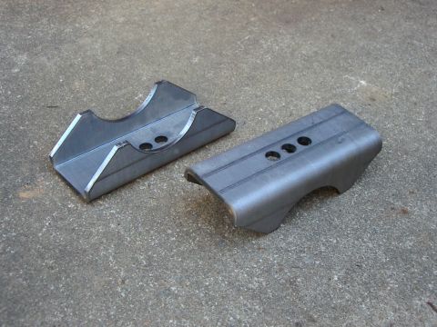 1985 Ford Bronco - New spring perches. Longer and wider with optional center pin holes. Got these made at work.