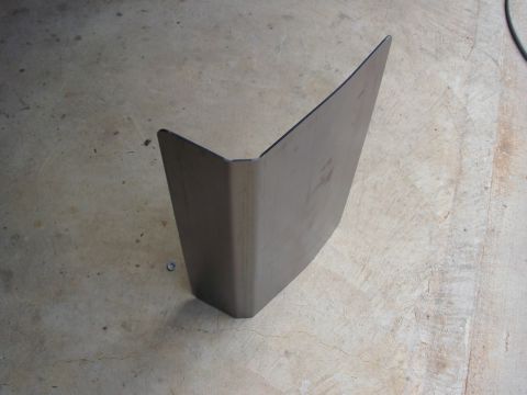 1985 Ford Bronco - Gas tank skid plate reinforcement. Made from 4mm thick steel sheet to be welded to the thin factoy skid plate. Also made at work.